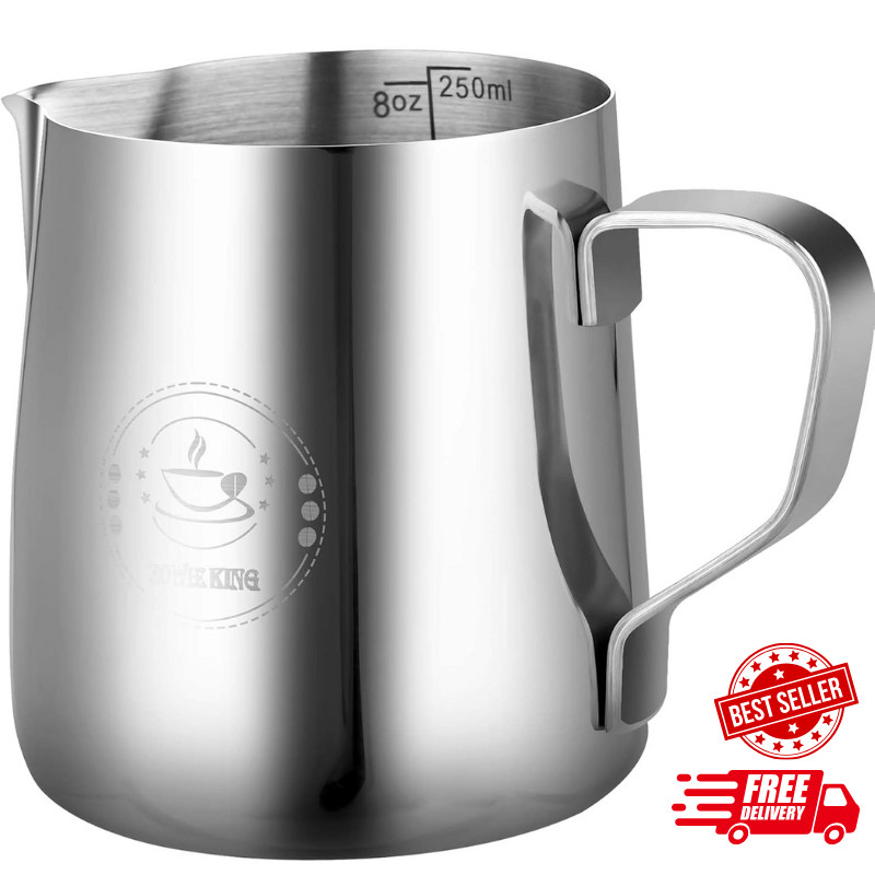 250Ml Stainless Steel Milk Frothing Pitcher – Espresso Steaming Pitchers 8 Oz, P
