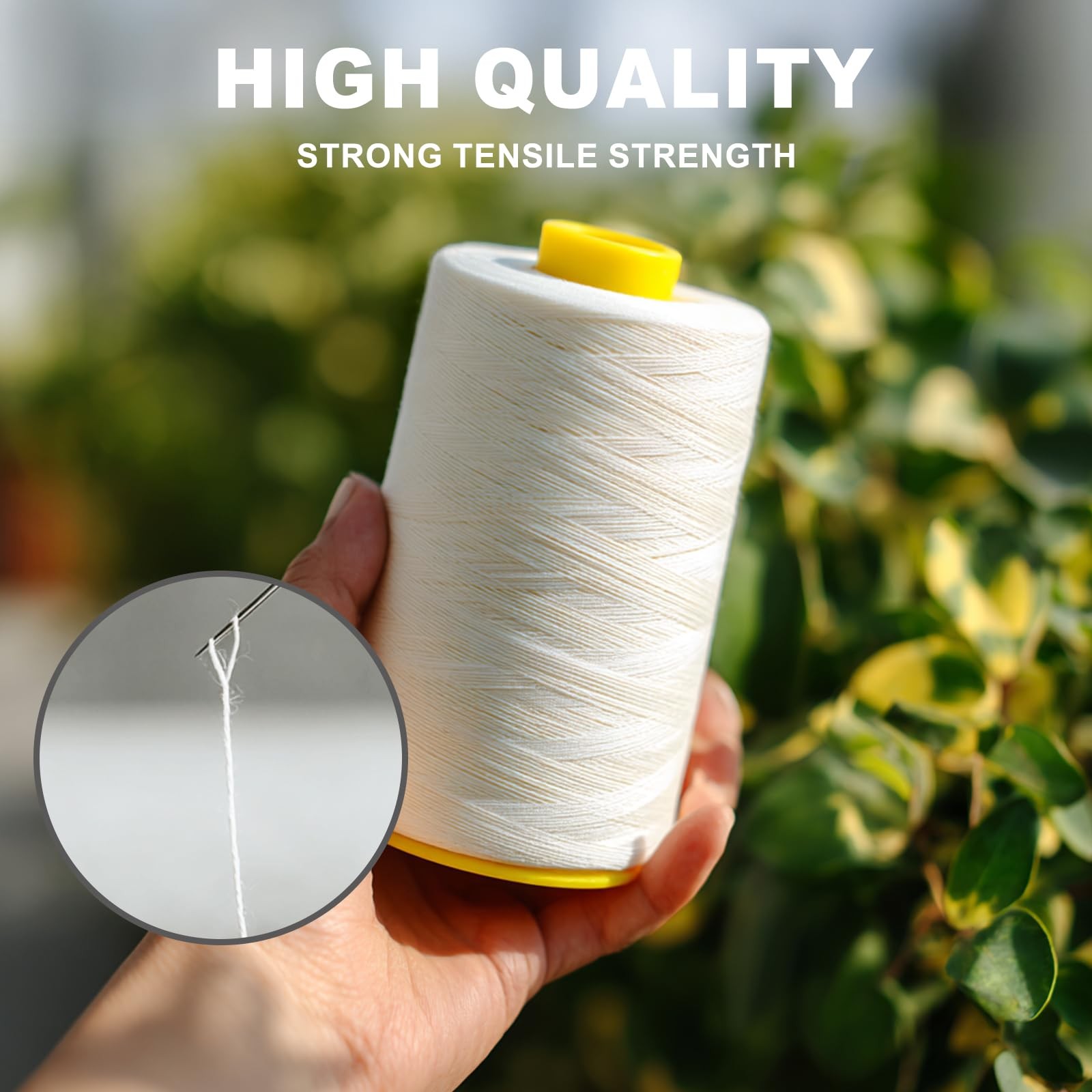 Sewing Thread Cone Set, 2 Pack Serger Thread, 3000 Yards Each, All Purpose Th...