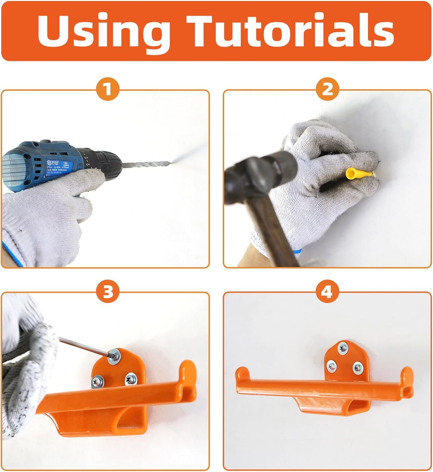 Backpack Leaf Blower and Sprayer Wall Mount with Heavy-Duty Chainsaw Stand