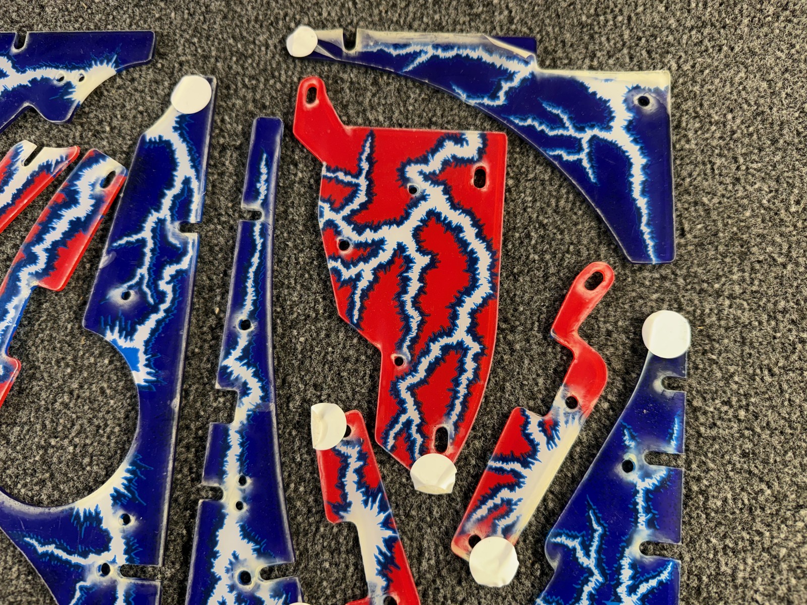 Bally Scared Stiff Pinball Machine Playfield Plastic Set ORIGINAL NOS