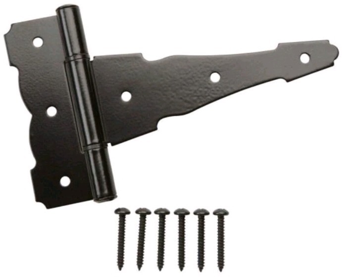 Everbilt 4 in. Black Heavy Duty Decorative Tee Hinge