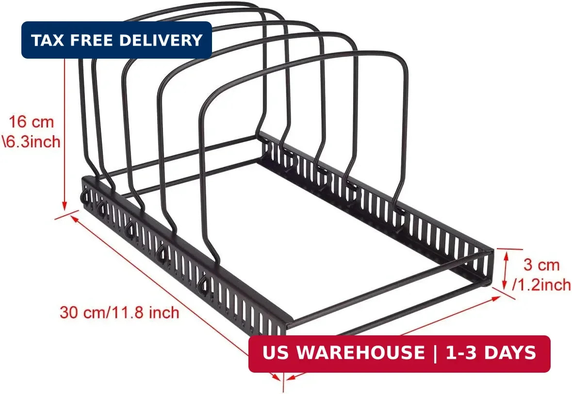 10+ Bakeware Organizer Rack for Kitchen Bakeware, Cookware, Dinnerware