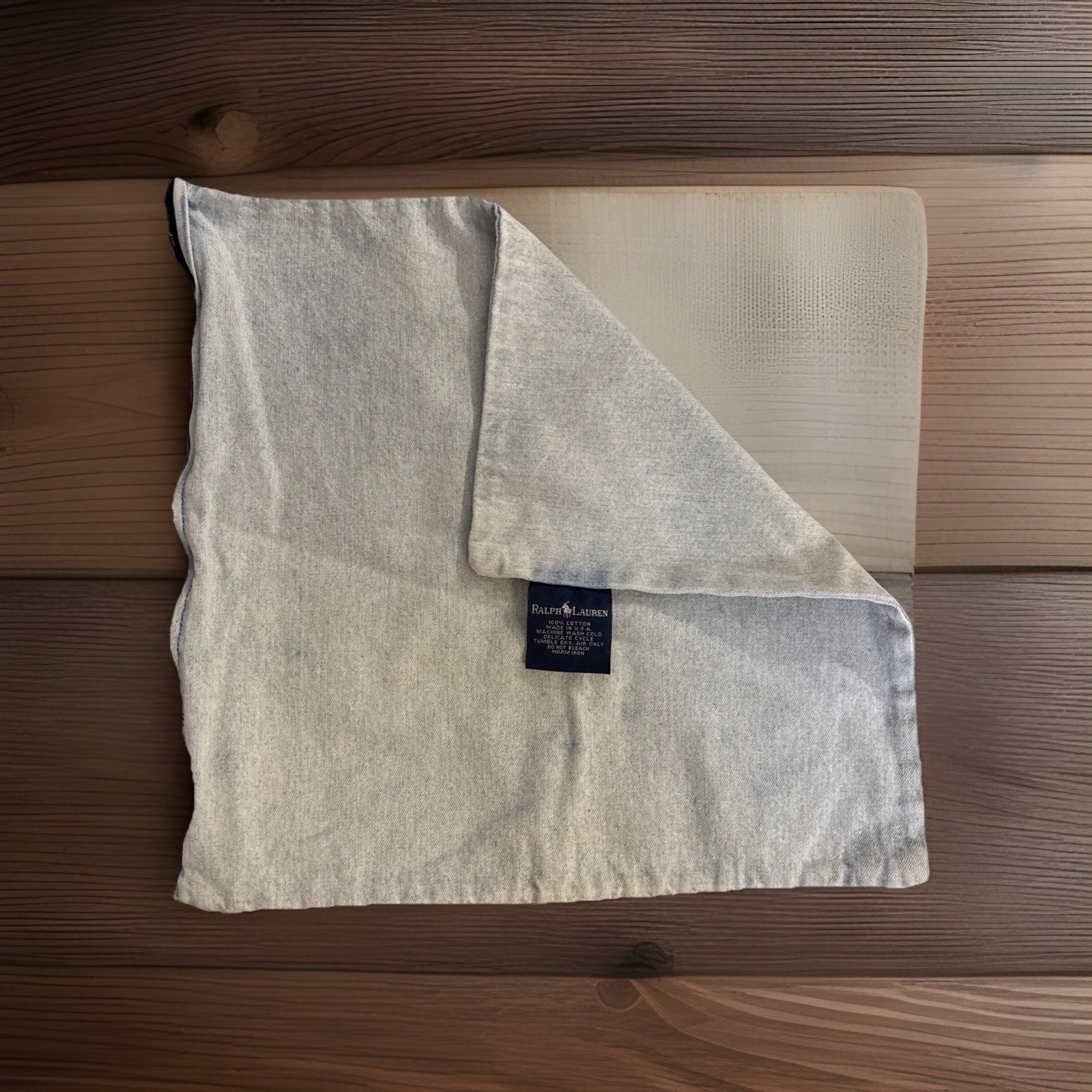 Ralph Lauren Light Denim Pillow Sham Vintage