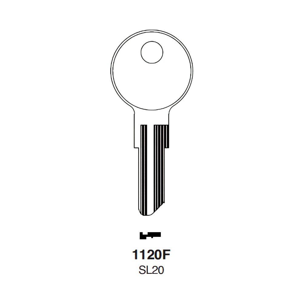 SL20 / 1120F Key Blank Nickel