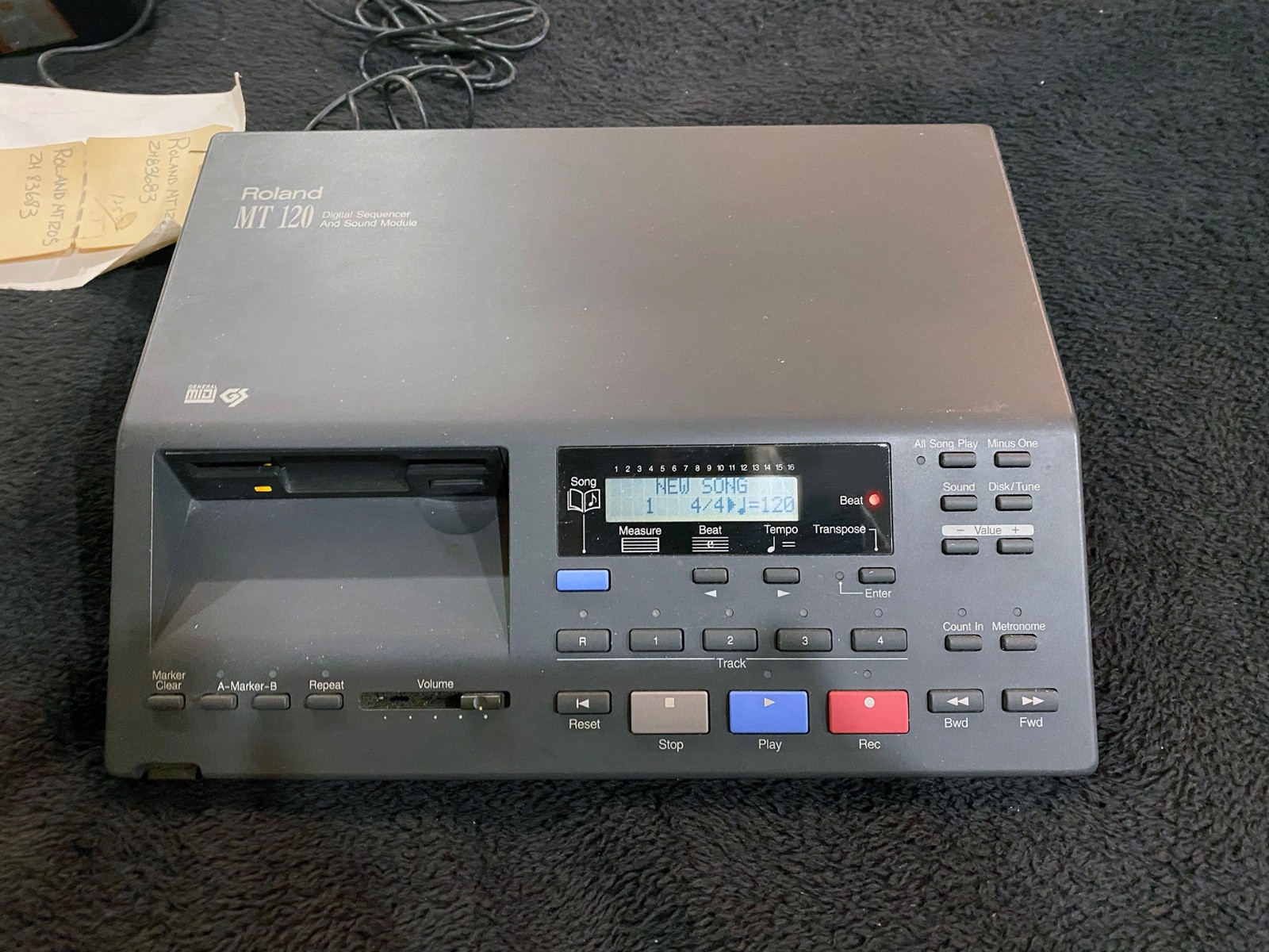 Roland MT-120 Digital Sequencer Sound Module GM GS MIDI