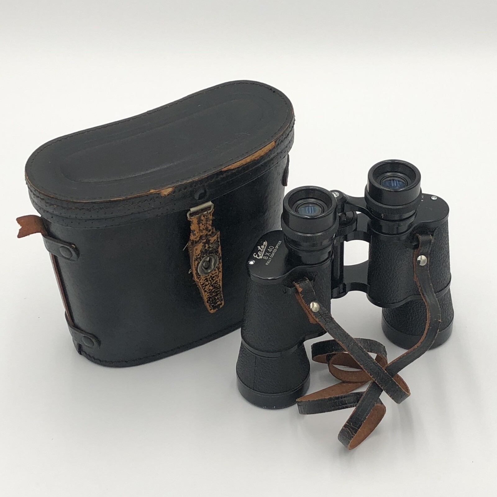 Vintage Eaton Traveler 8x40 Binoculars No. HY67233 With Case