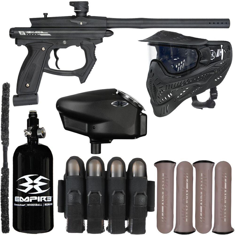 NEW HK Army SABR Vendetta Paintball Gun Package Kit - (Dust Black/Black)