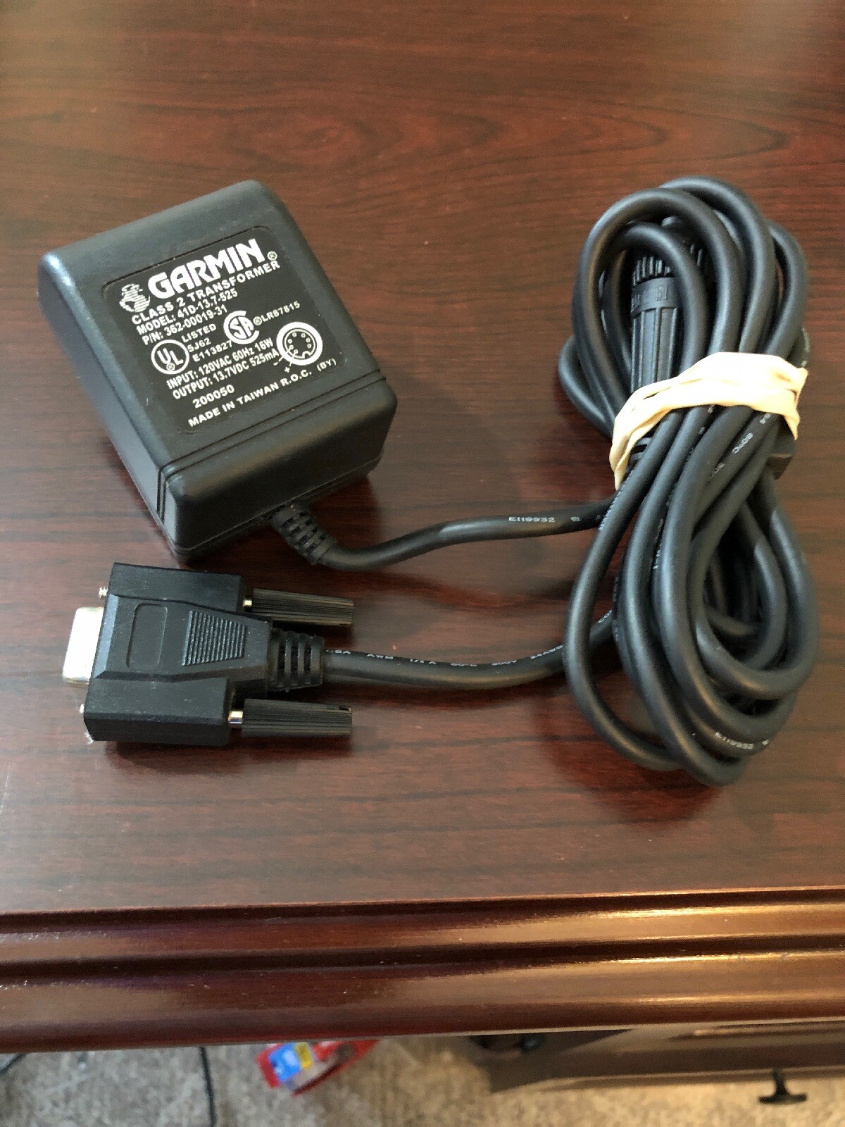 Garmin Power Supply MN:  41D-13.7-525  PN:  362-00019-00 Class 2 Transformer