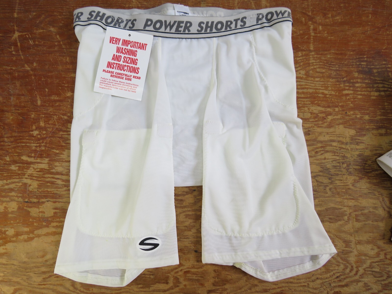 Stromgren Football Power Shorts White X-Large NEW With Tags