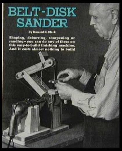 Band Sander Grinder How-To build PLANS powered by drill
