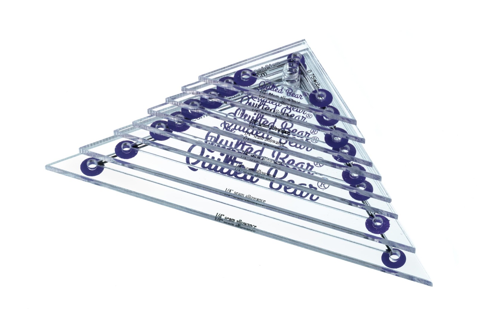 8 PCS Right Angle Triangle Quilting Templates Non-Slip Acrylic Ruler Set