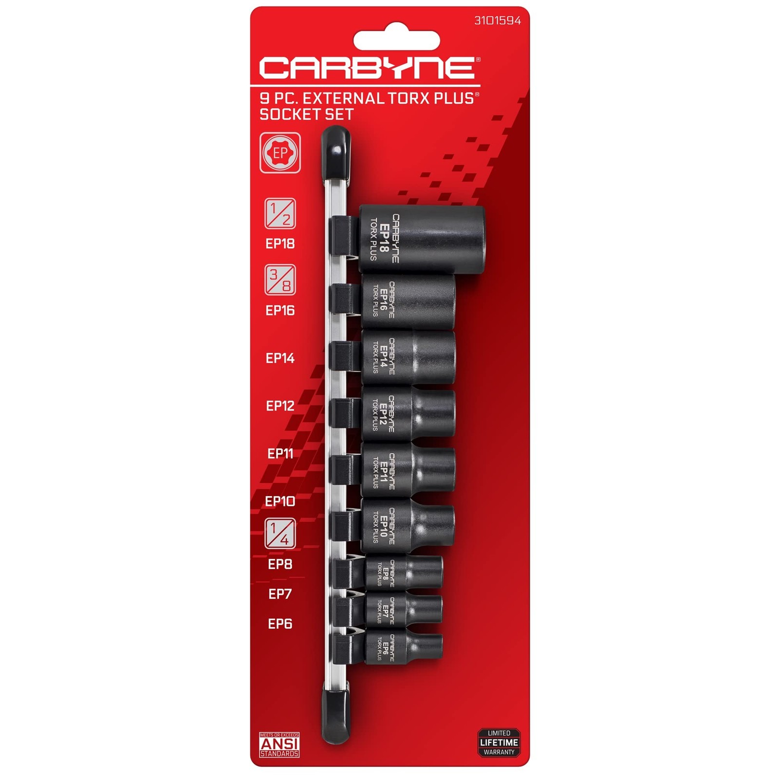 CARBYNE External Torx Plus (eTorx Plus, aka 6 Lobe, Female Torx Plu... Fast Ship
