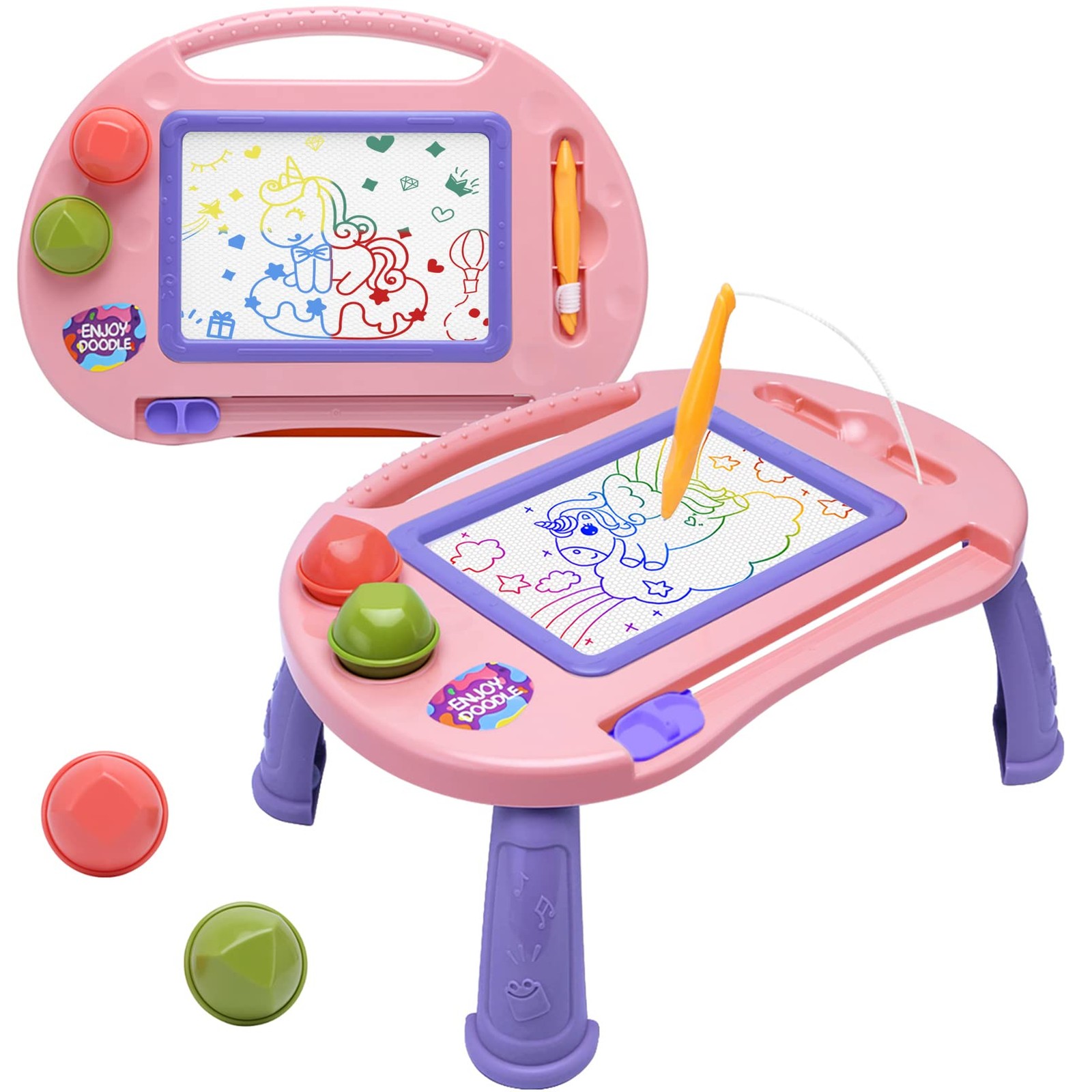 BABLOCVID Magnetic Drawing Doodle Board Toddler Toy for 1-2 Year Old Girls & Boy
