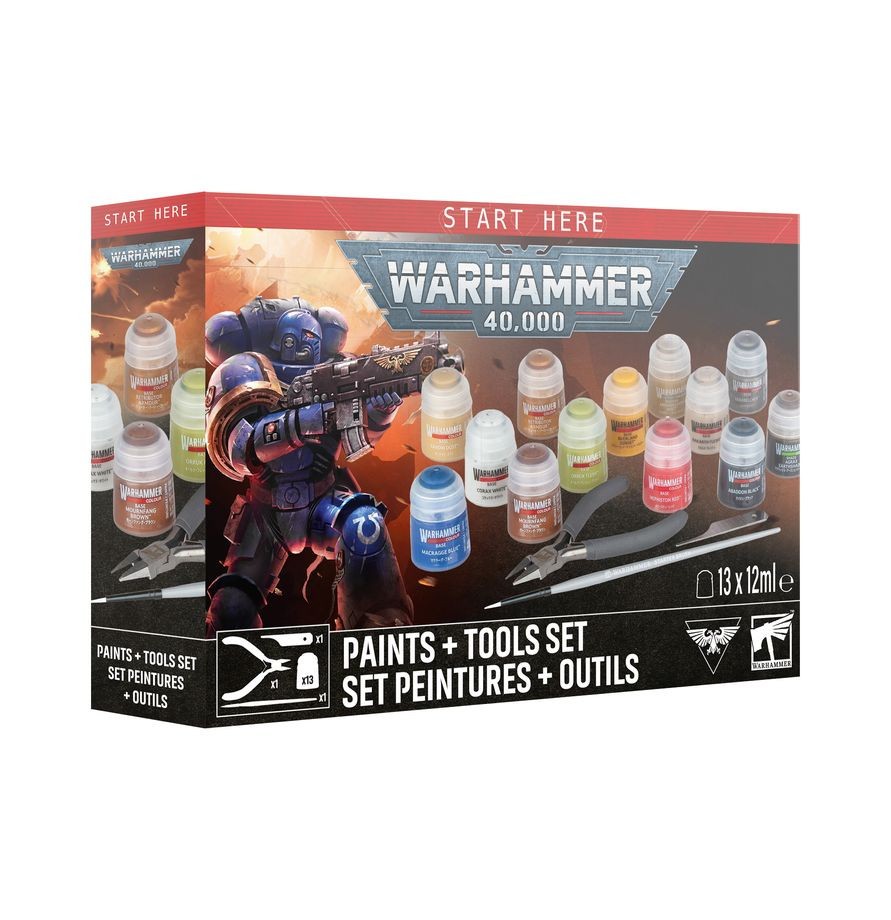 Warhammer 40,000 Paints + Tools Set - Warhammer 40k - Brand New! 60-12