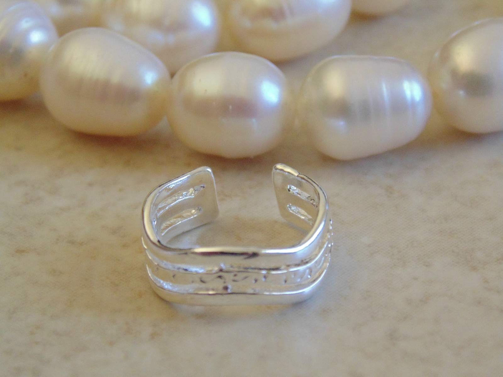 .925 Sterling Silver Charm Cuff Jewellery Toe Ring.