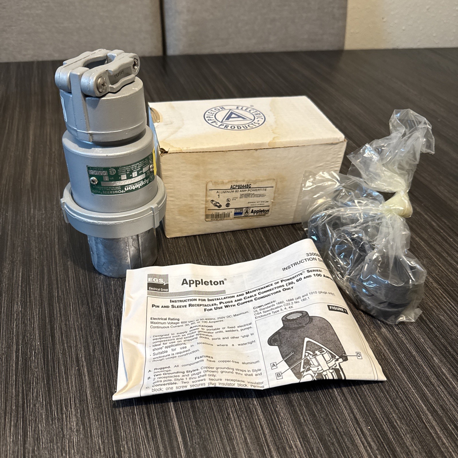 NEW APPLETON ACP6044BC PLUG