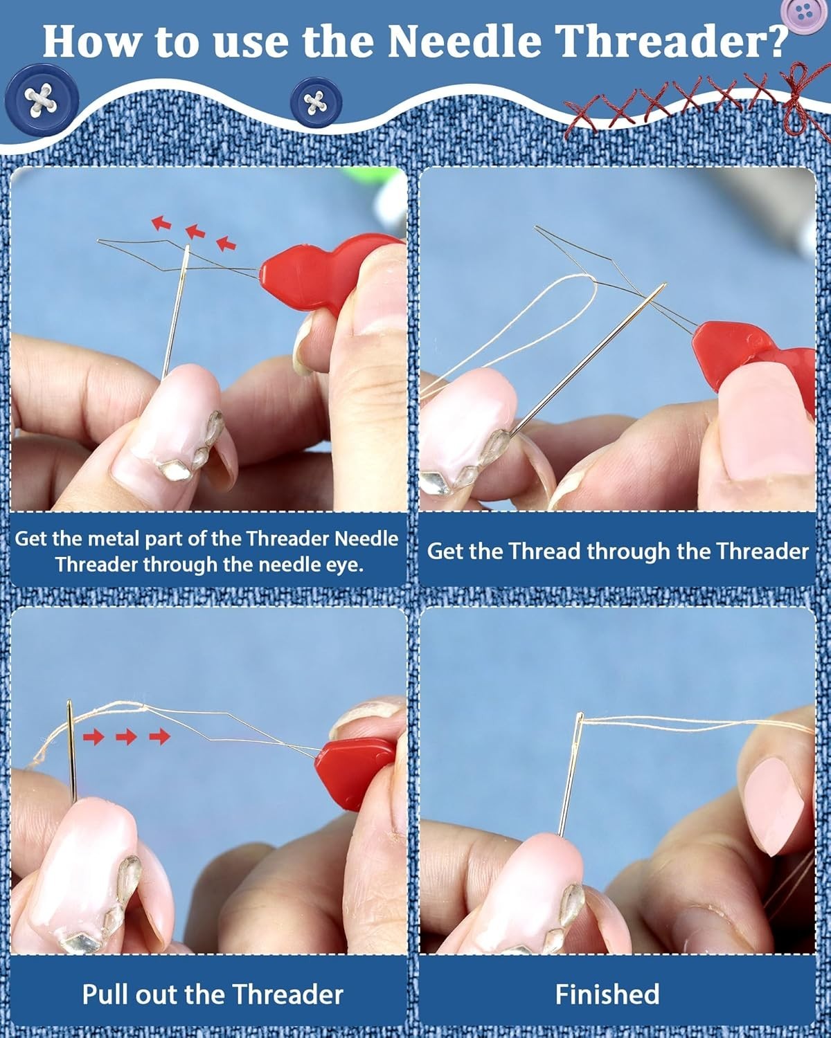 Versatile 30-Piece Needle Set for Hand Sewing, Quilting & Embroidery Projects