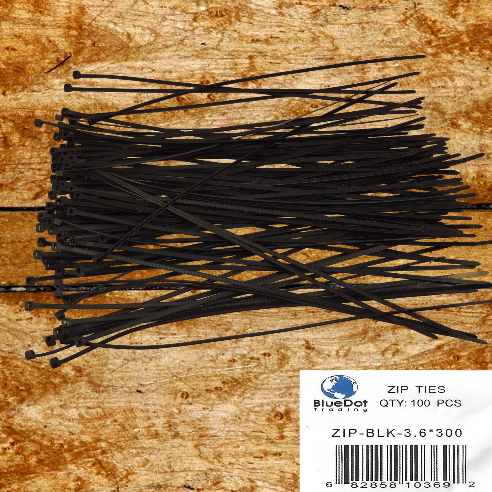 USA FREE SHIP ~ 100 BLACK Plastic Cable Cord Wire Zip Ties 11.8'' 12 BRAND NEW
