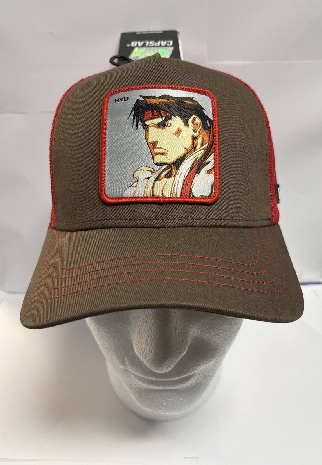 New CAPSLAB x Street Fighter Ryu Red Trucker Hat Snapback One Size New with Tag