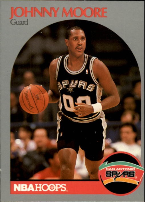 1990-91 Hoops #269 Johnny Moore SP - BSK