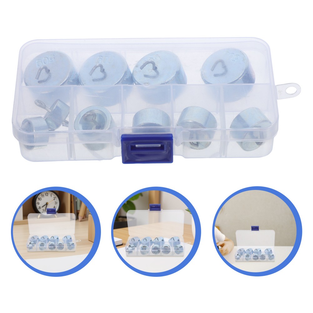 Hook Weights Physics Metal Calibration Mass for Lab Chrome-plated with Case