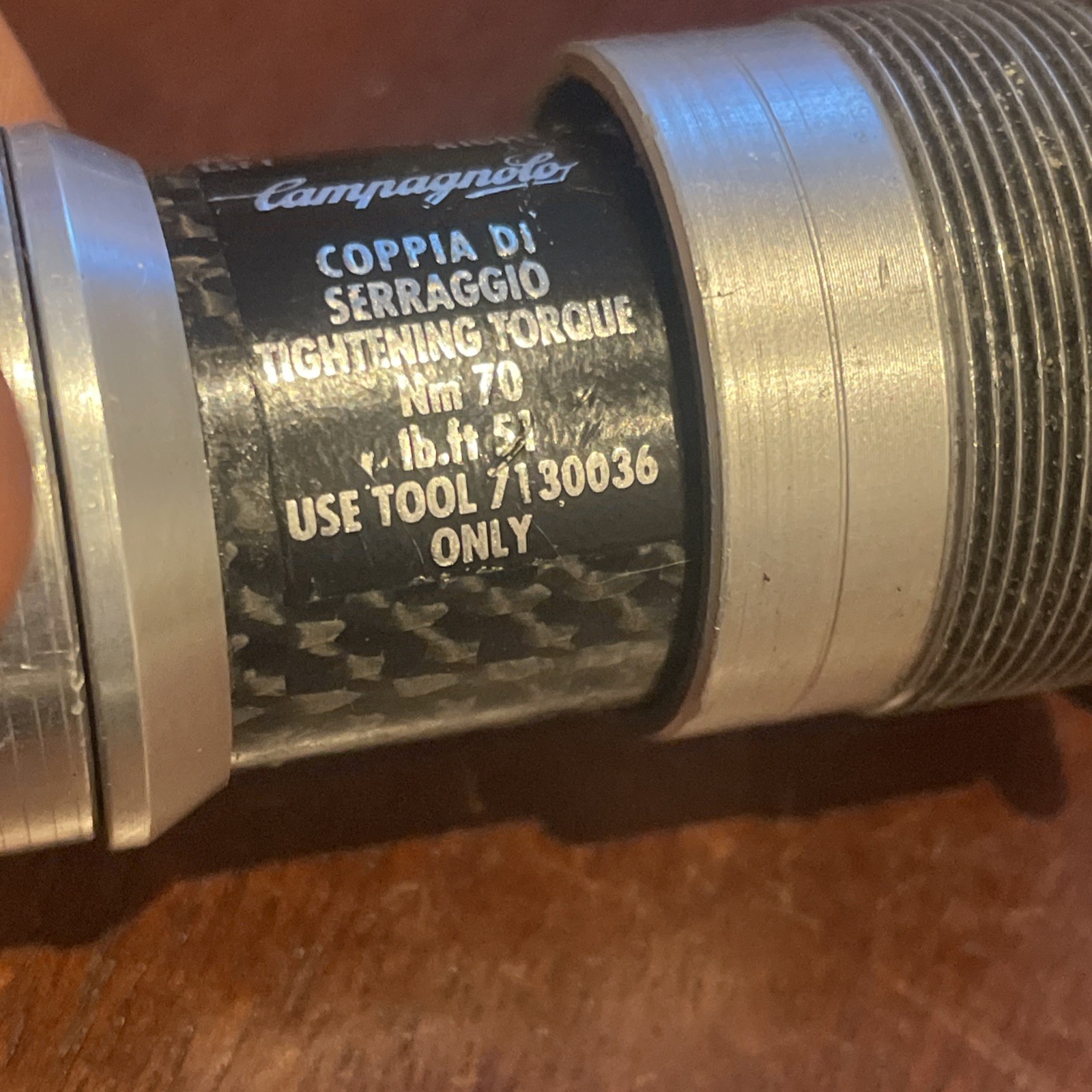 Campagnolo Record Square Taper Bottom Bracket 111mm English Threads