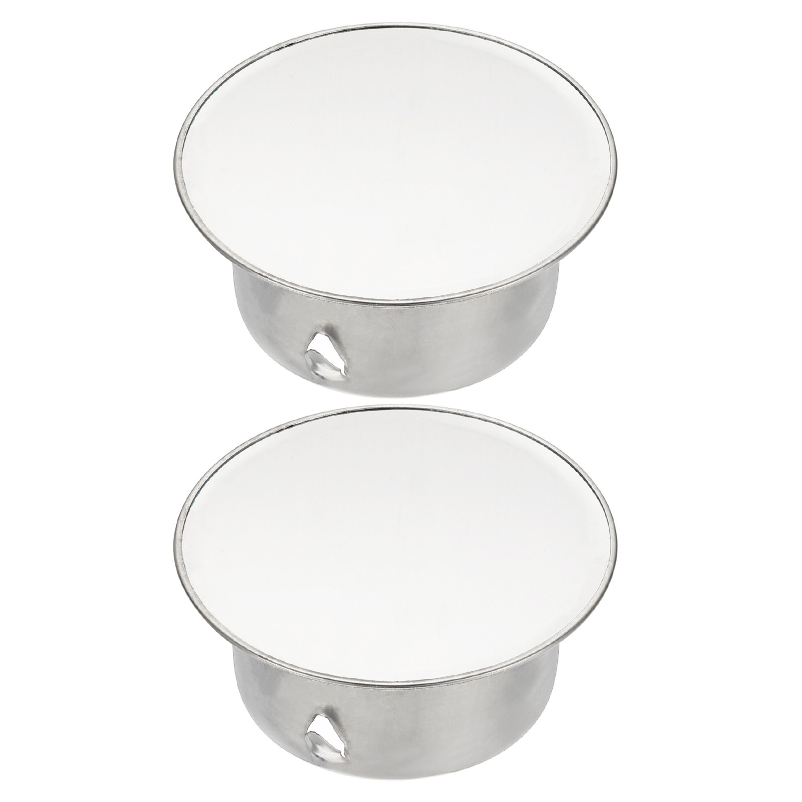 2 Pcs 63mm 2.5 Inch Tightness Round Stainless Steel Chimney Hole Cap Silver
