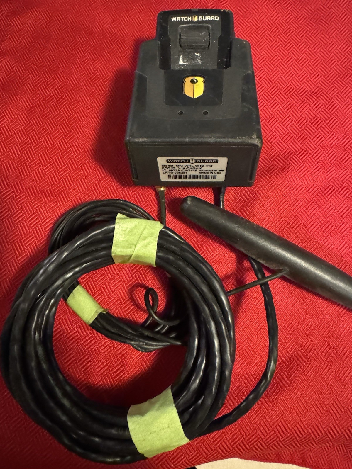 Lot Of 10 Watchguard Mic-WRL-TRN-410 HiFi Microphone w/ MIC-WRL-410 Cradle Base