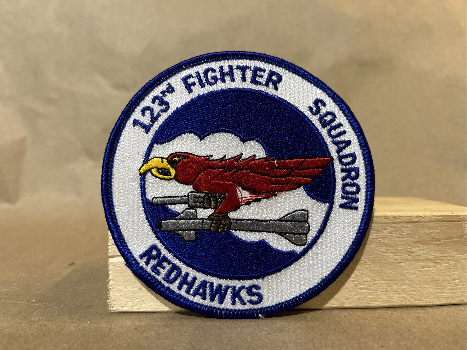 123rd Fighter Squadron Redhawks Iron on Sew on Patch