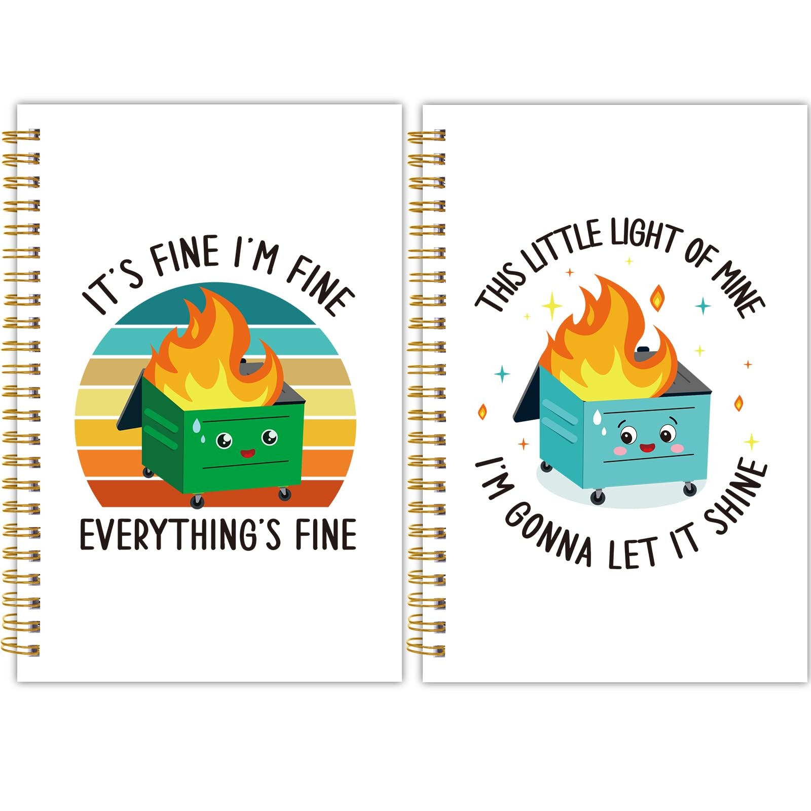 INCOK Dumpster Gift Notebooks for Coworkers - 2 PCS Funny Work...
