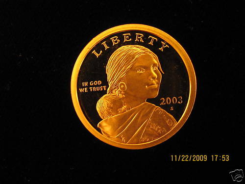 2003-S  GEM Proof  Deep Cameo (Sacagawea) US One Dollar Coin