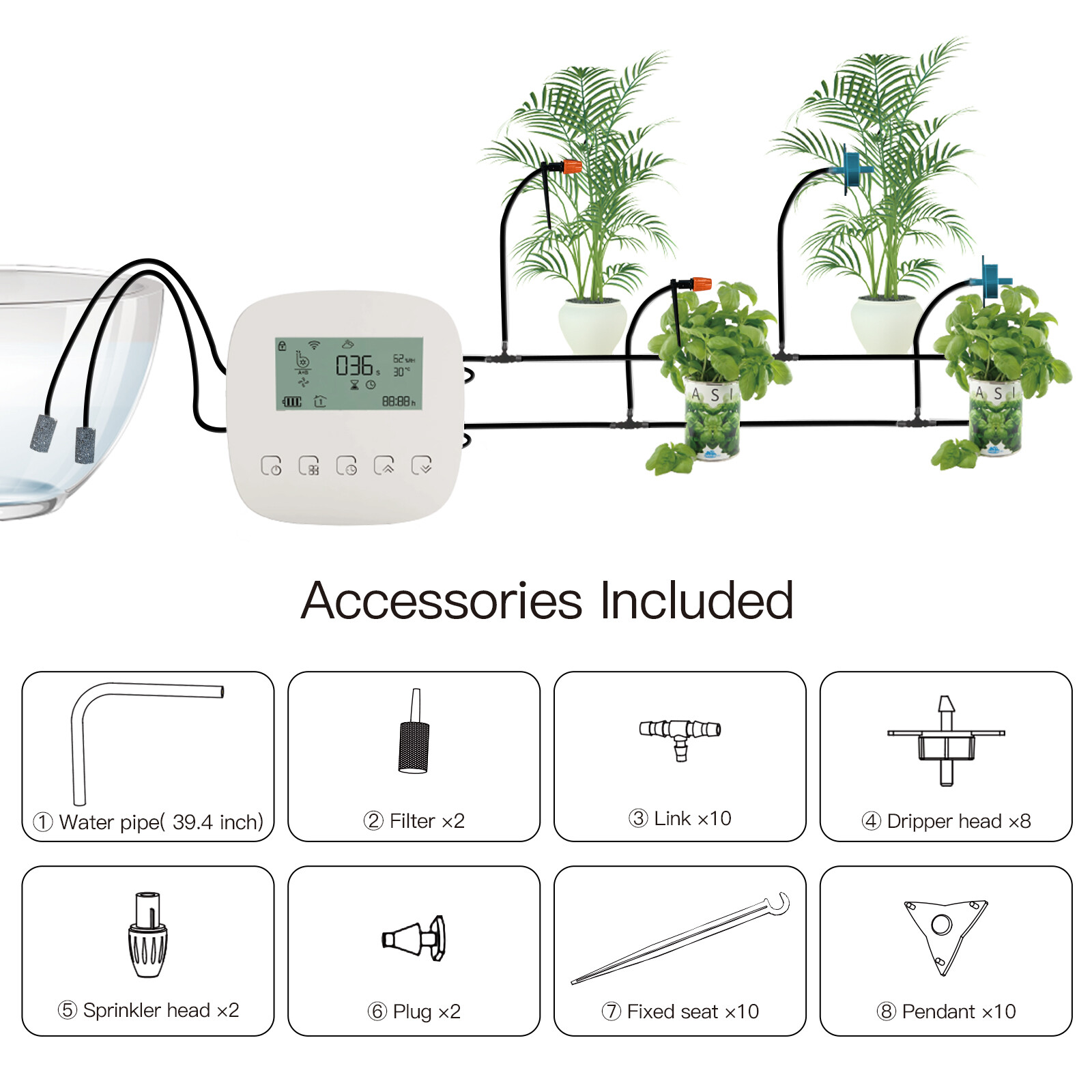 MOES WiFi Smart Automatic Drip Irrigation Watering System Timer Alex Google APP