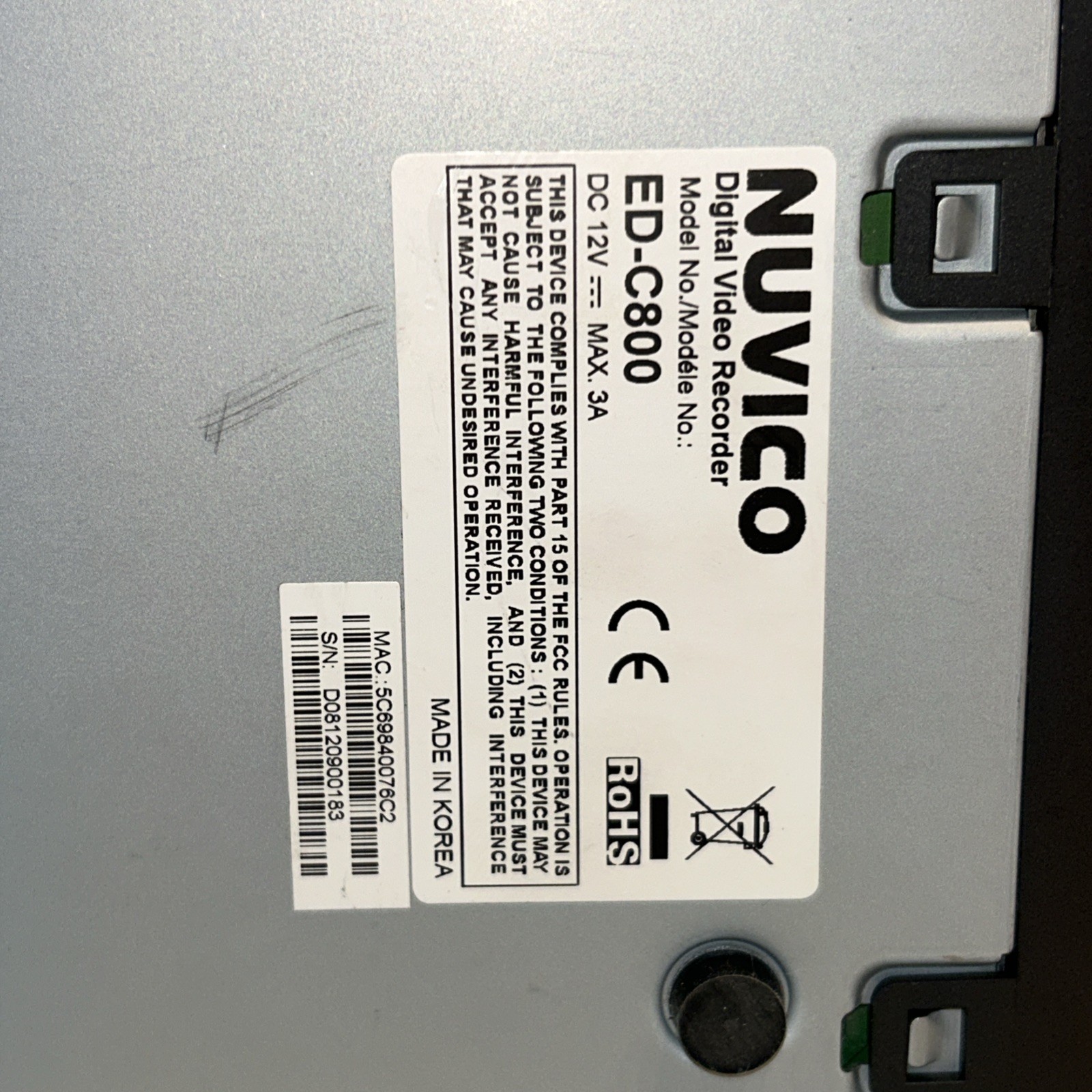 Nuvico Easynet Systems Compact Series ED-C800 DVR NTSC