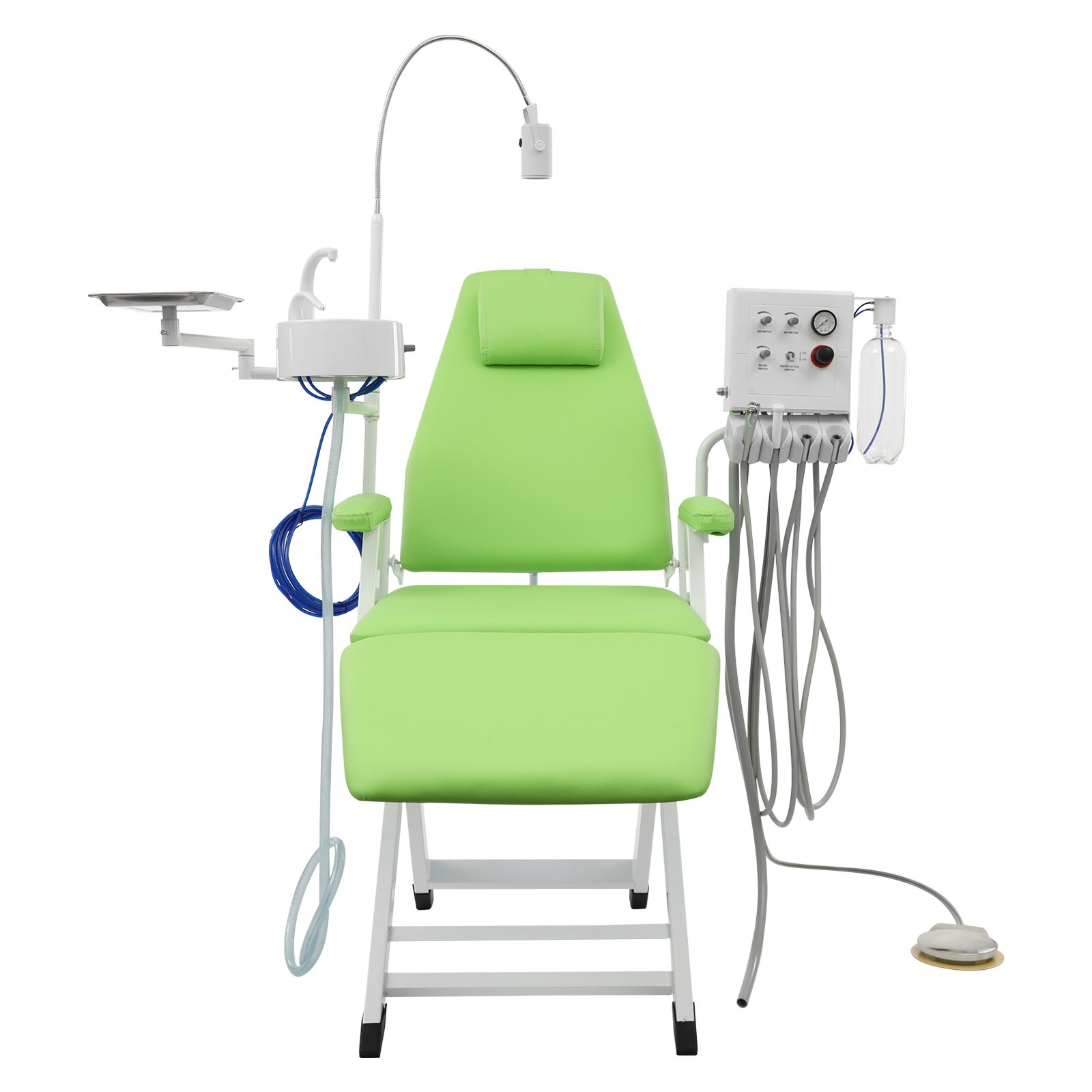 Dental Chair with Air Compressor and Cuspidor Portable Folding Treatment Unit