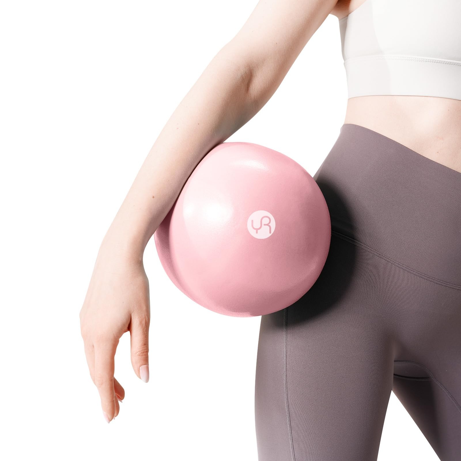 Small Pilates Ball 9.8 Inch Slip Resistant Exercise Ball for Home Gym Yoga, F...