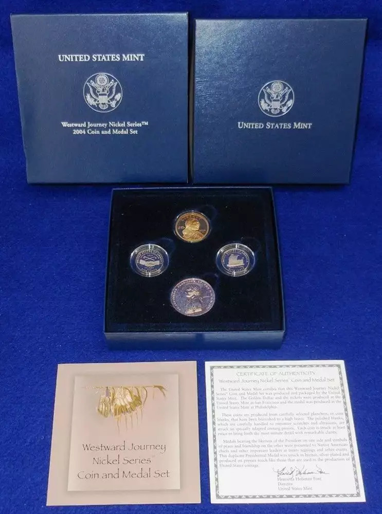 2005 Westward Journey Nickel Coin And Medal Set