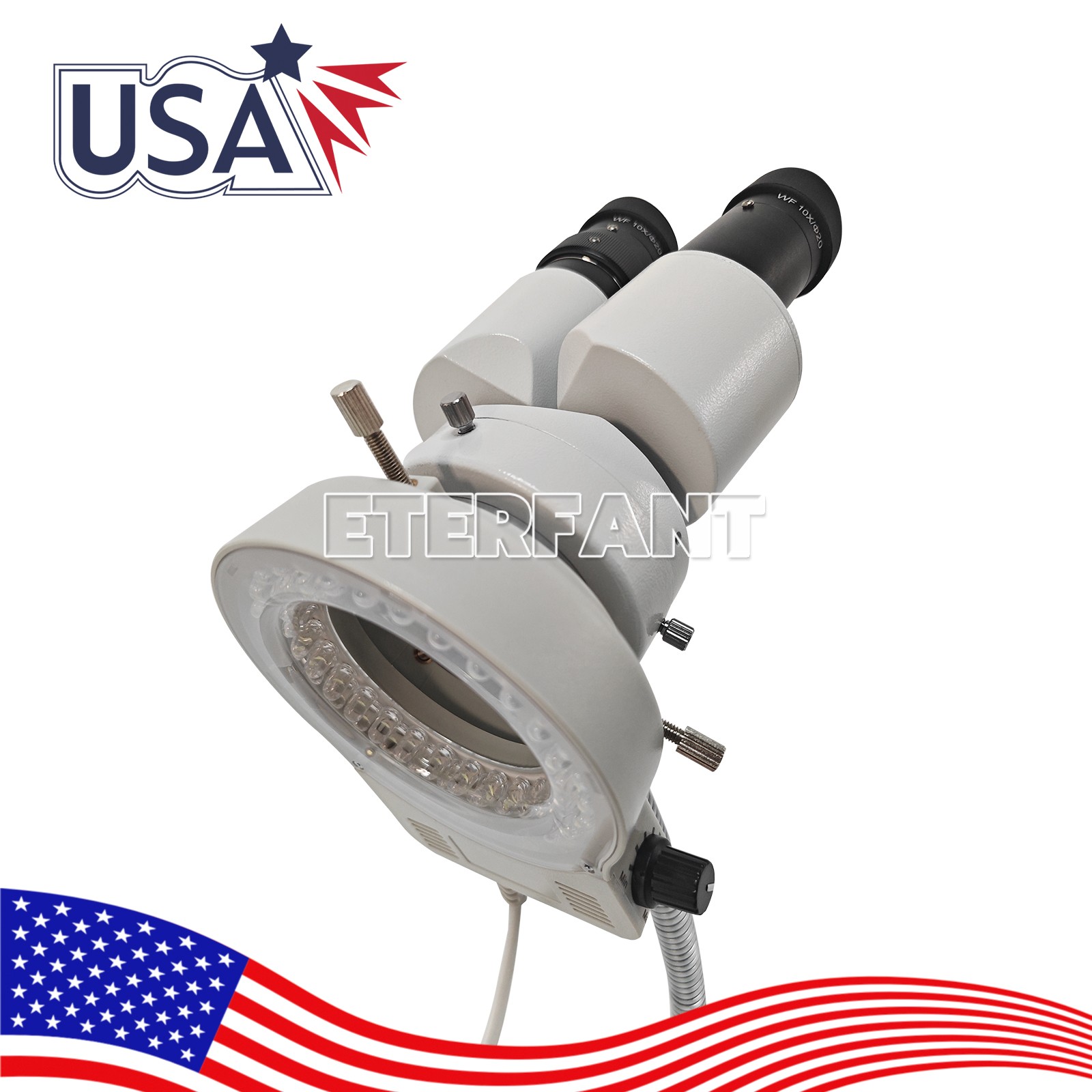 10X 360° Rotation Adjustable Binocular Stereo Microscope for Dental Lab Workshop