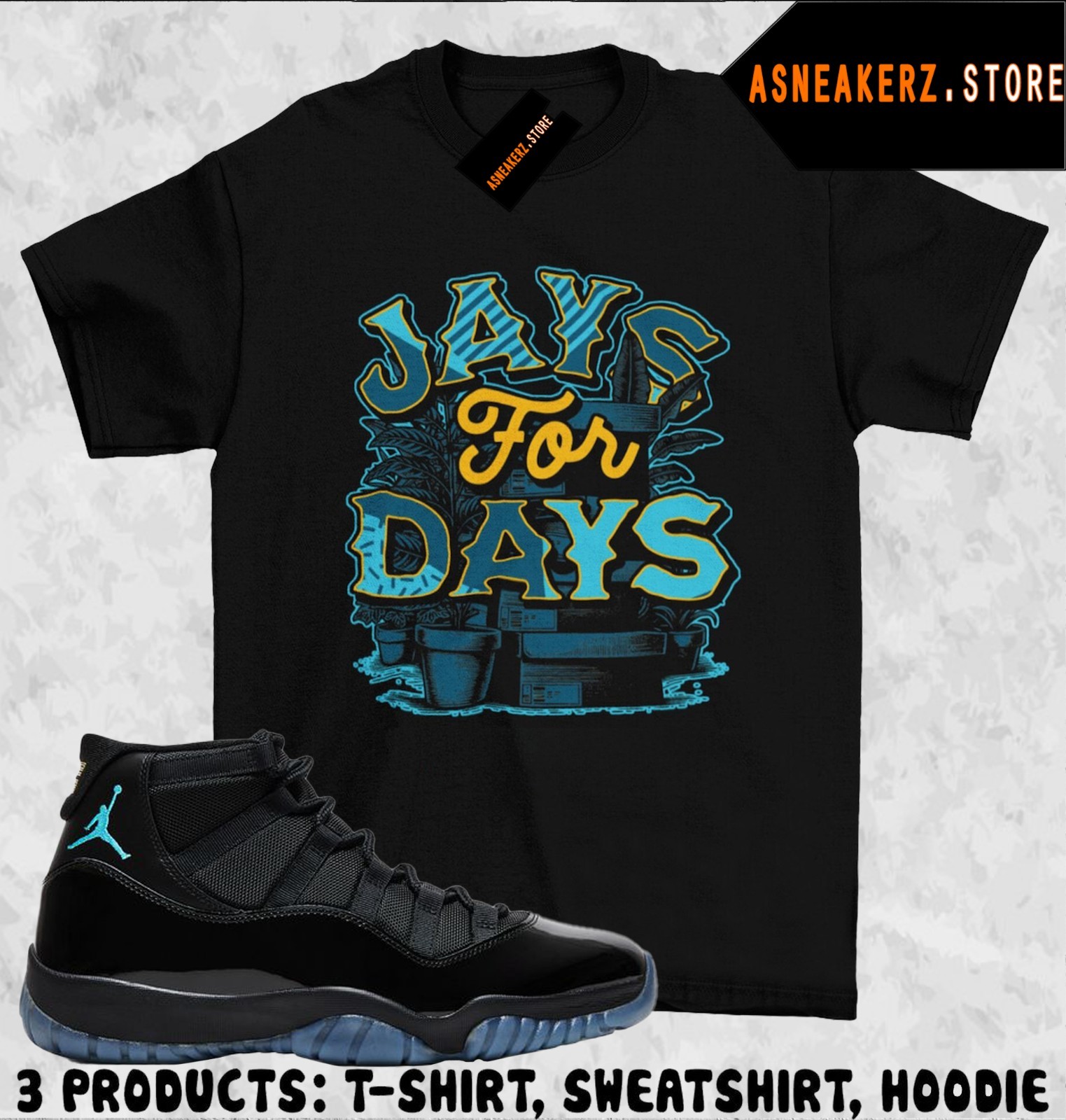 Shirt To Match AJ 11 Gamma Blue 2025 Sneaker Matching Tee Jays For Days T-Shirt