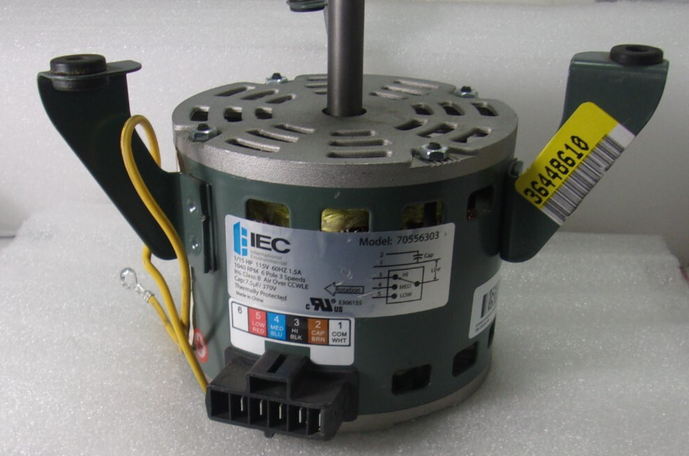 IEC International Environmental 70556303 Direct Drive Motor 115V, 1/15 HP New