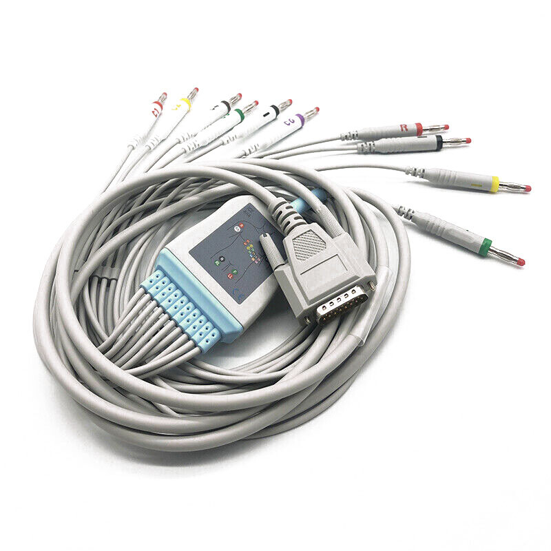 For Edan SE-601 Nihon Kohden/Biocare Patient Cable Banana4.0 ECG EKG 10Lead Wire