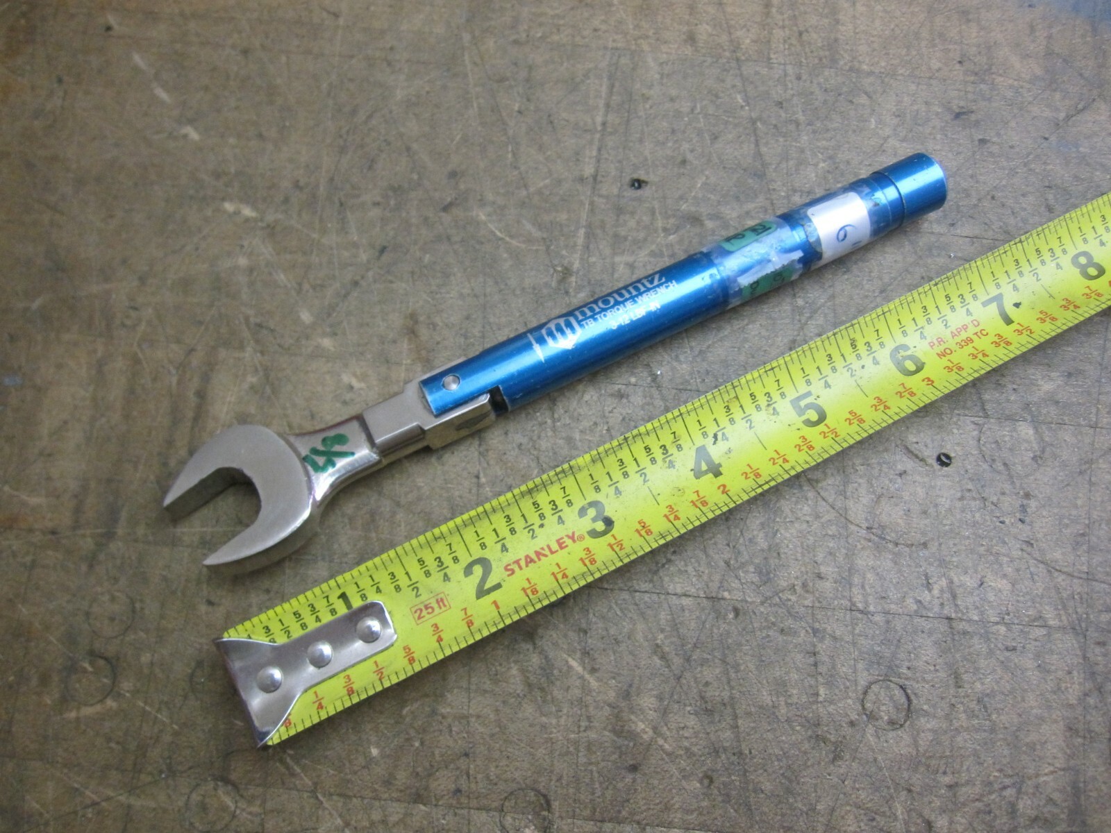 Mountz 5/8" TB break over torque wrench 3-12 LBF-IN Recently calibrated to 6"