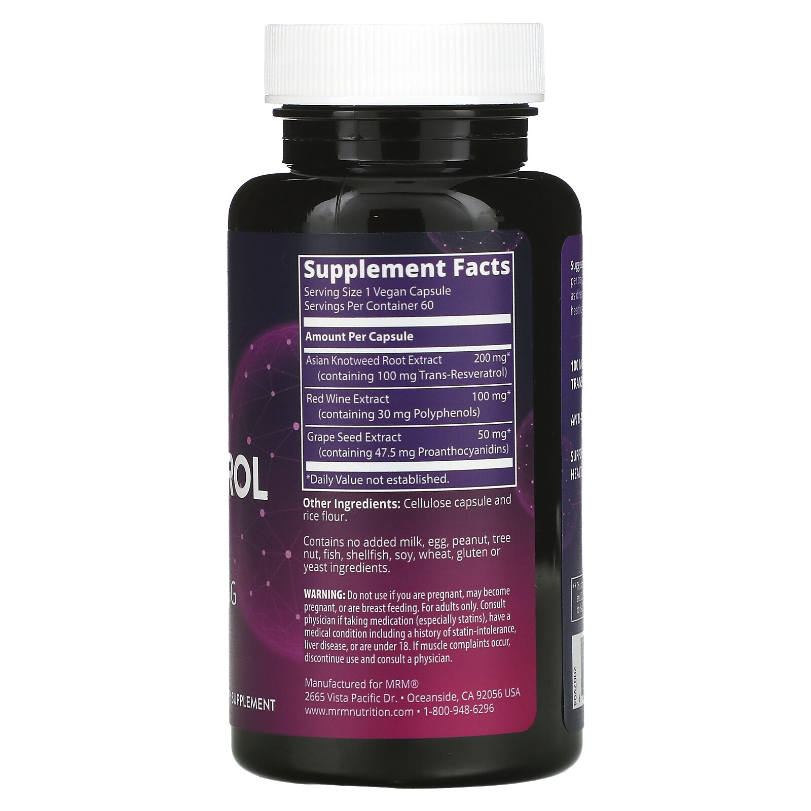 Resveratrol, 60 Vegan Capsules