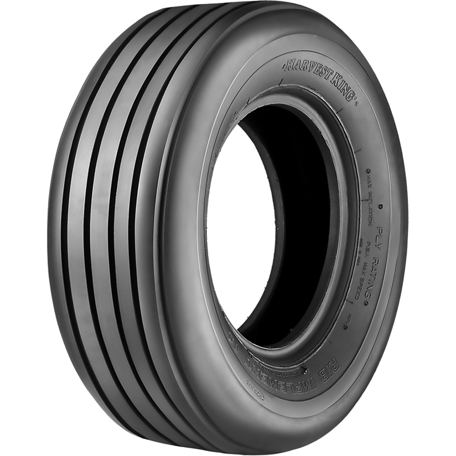 4 Tires Harvest King Rib Implement I-1 7.60-15 Load 8 Ply Tractor