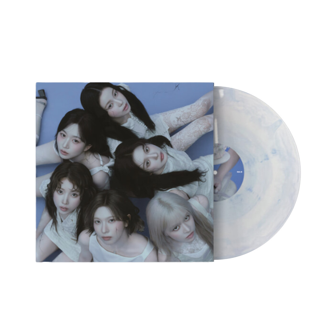 Nmixx 1st Album Blue Valentine Color LP White (Blue Valentine Ver.) / Express