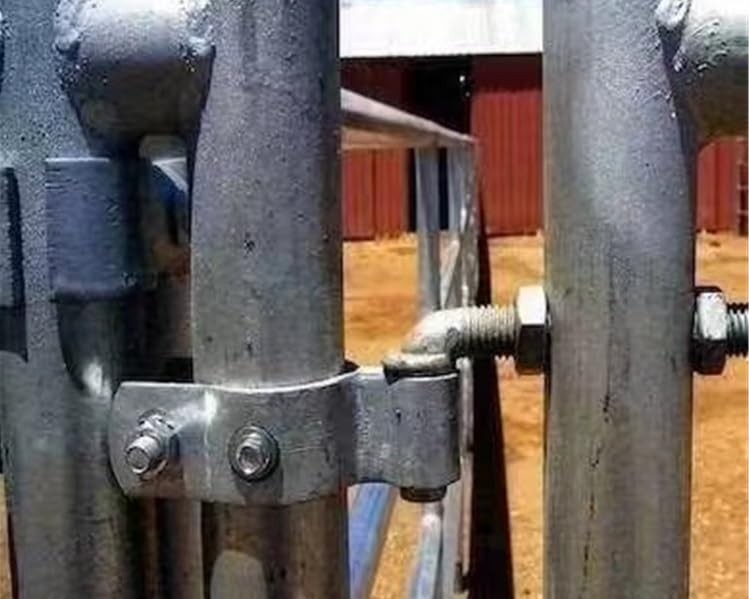J-Bolt Post Hinge with 5/8" Hinge Pin Galvanized Post Gate Hinge for 6" (4 Pcs)