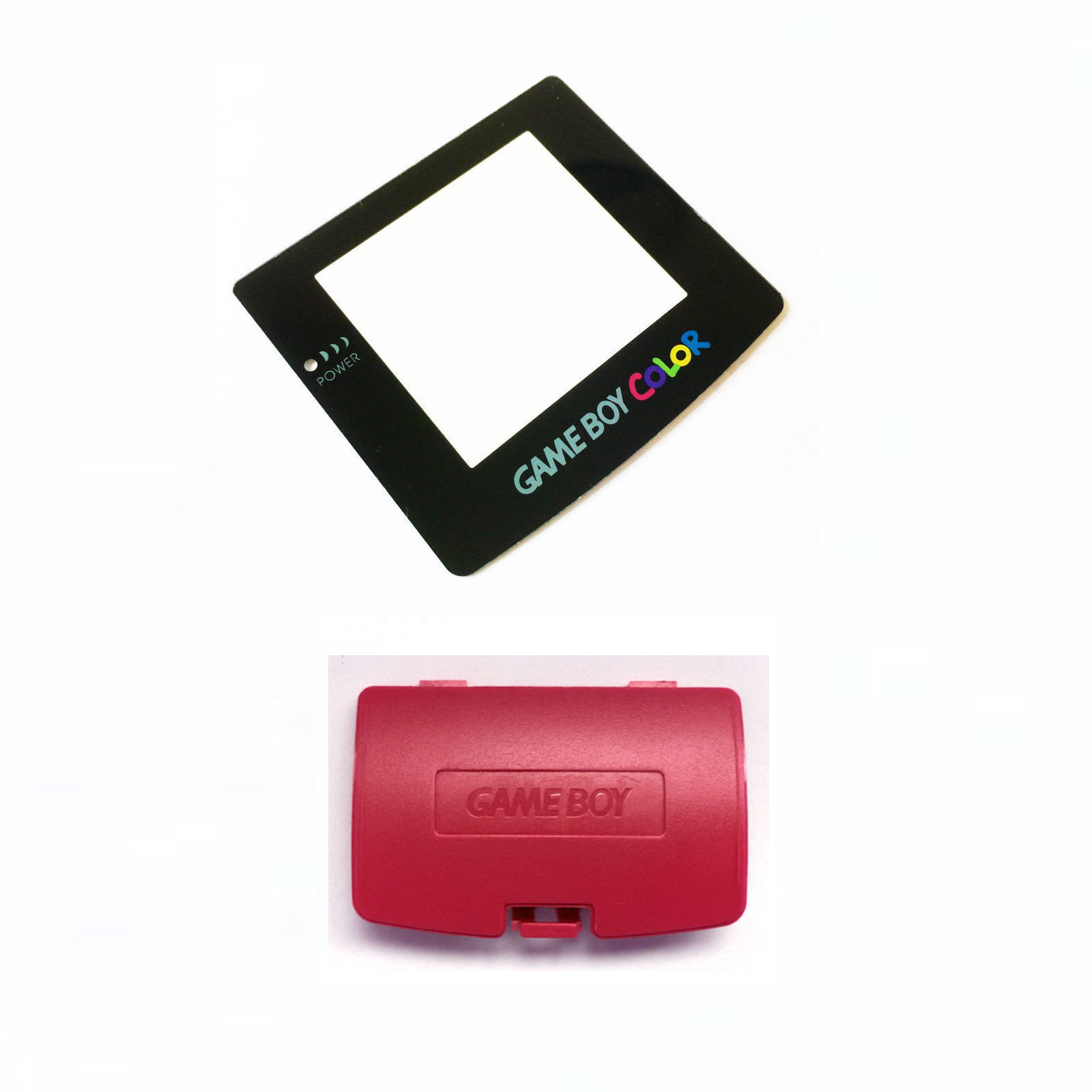 New BERRY Game Boy Color Battery Cover + New Screen Lens GBC Replacement Door