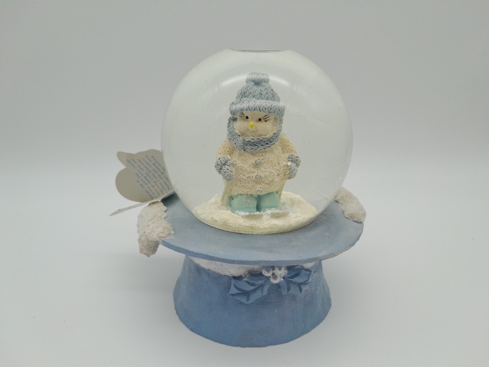 Hallmark Encore Snow Buddies Skiing Snowman Christmas Snow Globe Water Ball 1999