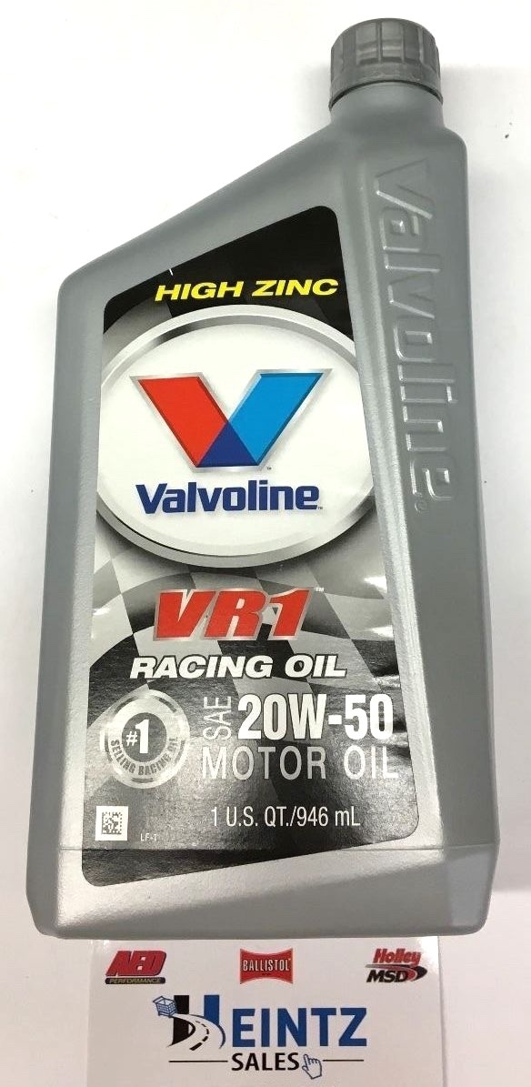 Valvoline 822347 VR1 Racing Oil SAE 20W-50 Motor Oil with High Zinc, 1qt