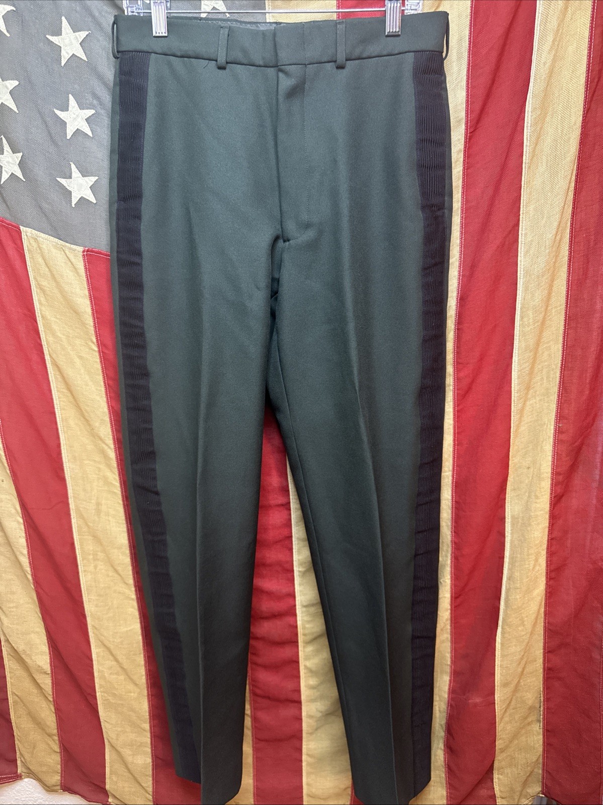 Men 32x31 Class A OFFICER Serge Green Army Dress Pants F006