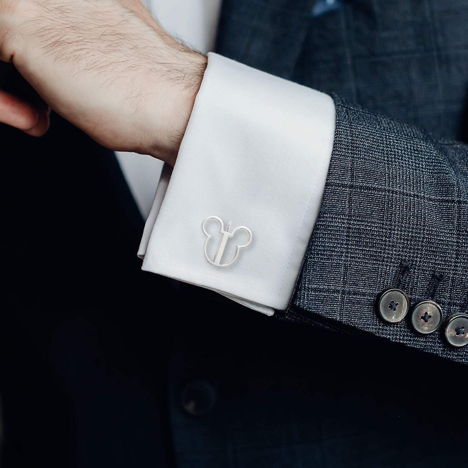 Disney Mickey Mouse Silhouette Cutout Cufflinks